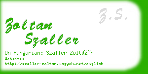 zoltan szaller business card